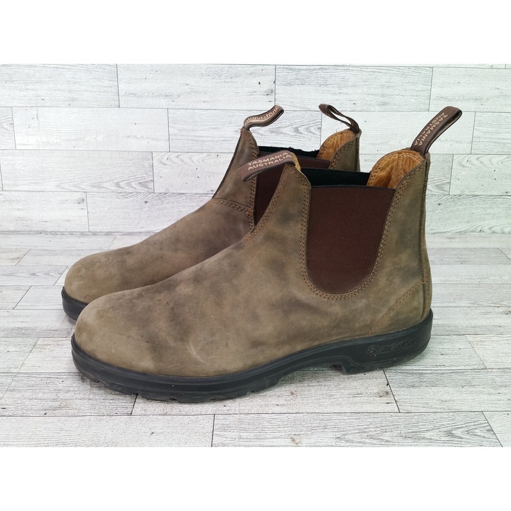Blundstone 585 Men's Rustic Brown Leather Chelsea Boots 10 AU 11 US Ecco Insole - Picture 10 of 16